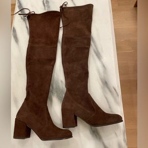 Stuart Weitzman Tieland Boots in Walnut Size 7.5
